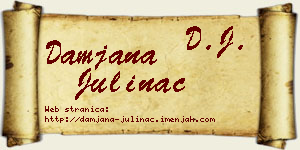 Damjana Julinac vizit kartica